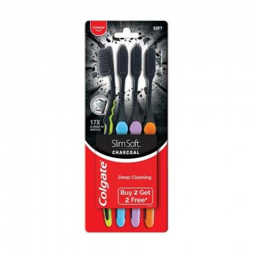 Colgate Charcoal Slim Soft 4 Pack Buy 2 Get 2 Free